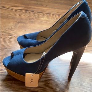 Navy high heels
